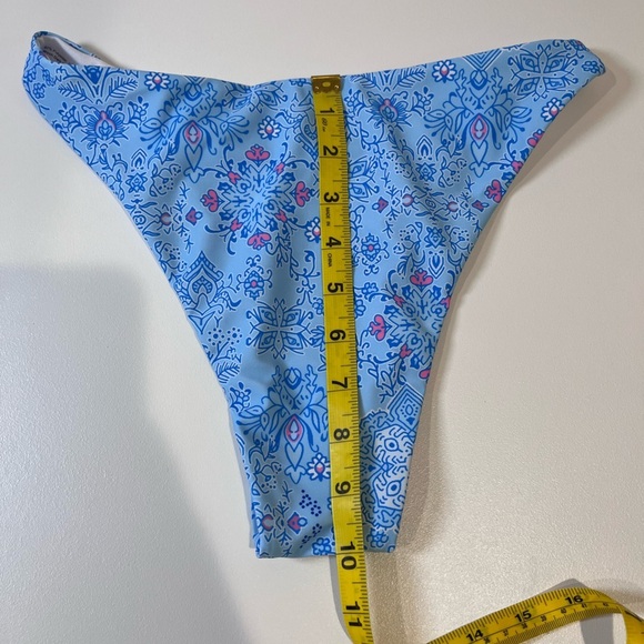 y2k blue floral bikini set - coconut girl tropical Hawaii beach vacation resort - Picture 10 of 10